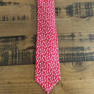 Ferragamo Tie, Red with Dogs